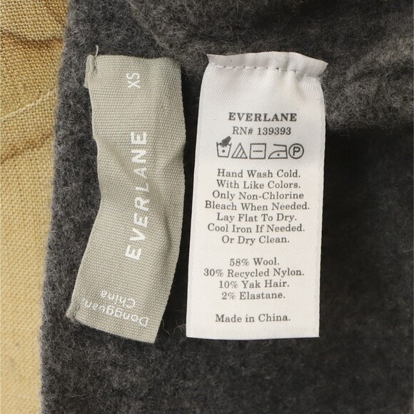 EVERLANE The Cozy Stretch Tank M Wool Blend Heathered Charcoal Gray EUC B40 - Picture 6 of 10